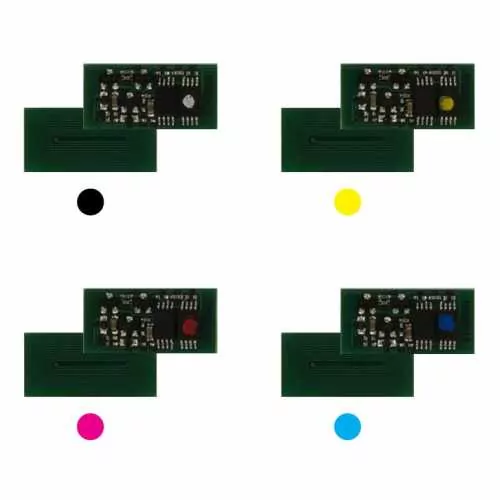 4x Toner Reset Chip Y/M/C/K für Infotec MP C2800 C3300 Lanier LC 528 533 LD 528