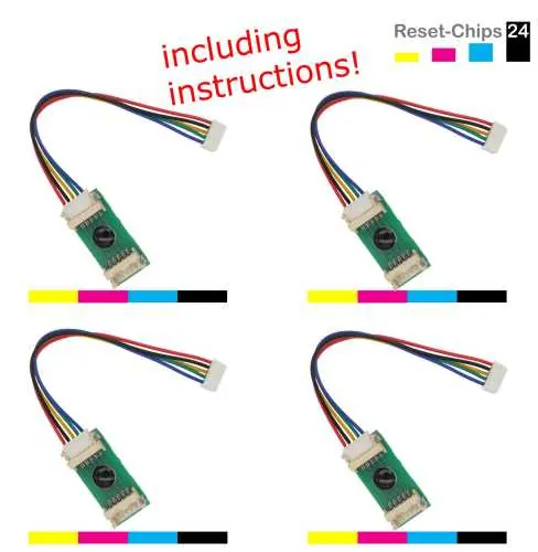 4x Entwickler Reset Chip Y/M/C/K für Olivetti D-Color MF 552 DV512