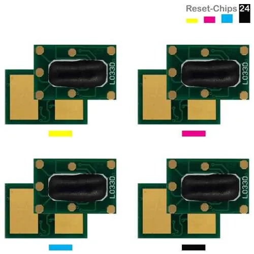 4x Toner Reset Chip Y/M/C/K für OKI C332 MC363 46508713 ..716