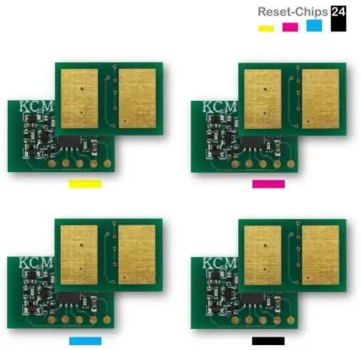 4x Toner Reset Chip Y/M/C/K für OKI ES9431 ES9541 ES9542 PRO9541 45536509 ..512