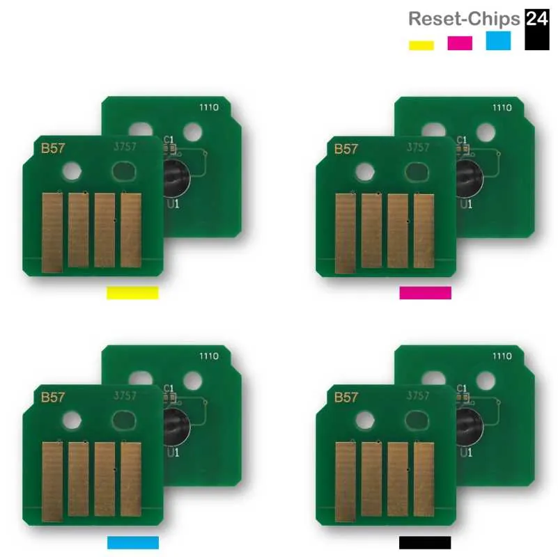4x Toner Reset Chip Y/M/C/K für Xerox VersaLink C7000 106R03757..60