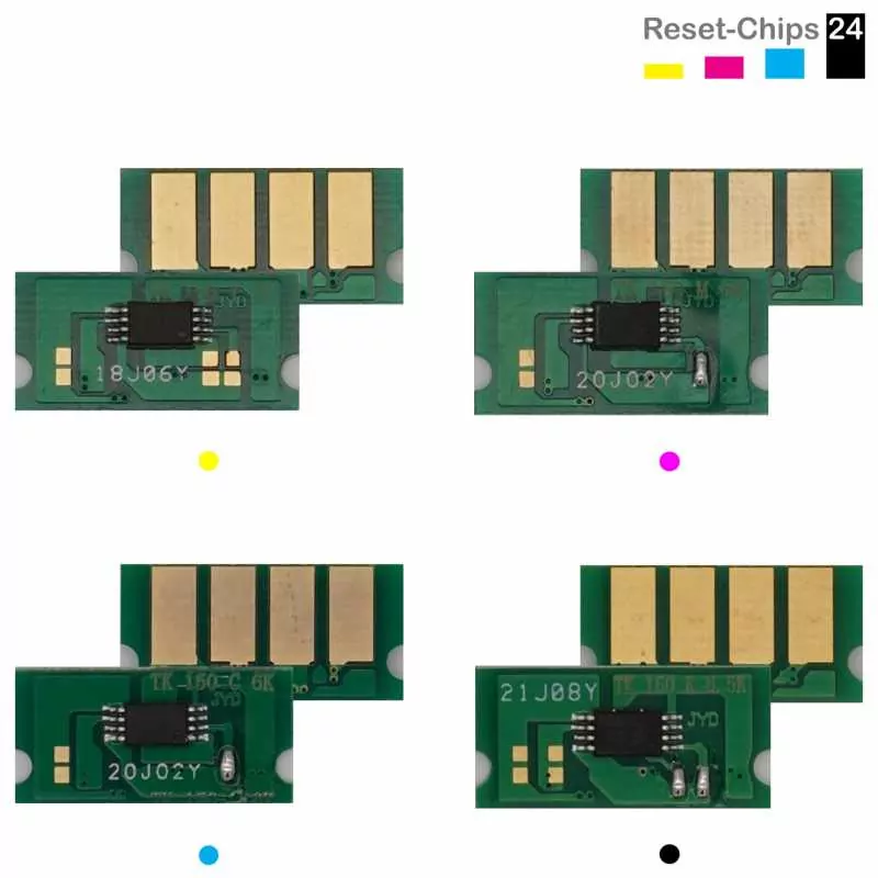 4x Toner Reset Chip Y/M/C/K für Kyocera FS-C 1020 1020Plus