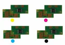 4x Toner Reset Chip Y/M/C/K für Olivetti D-Color MF 25 25 PLUS (B0533 .. 36)